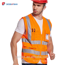 EN471 / CE Qualität Arbeitsschutzkleidung 100% Polyester Hallo Vis Reflektierende Sicherheitsweste Mit Taschen